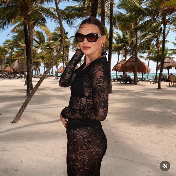 ZARA 2 PIECE SET LACE TOP AND LEGGINGS - Picture 4 of 12